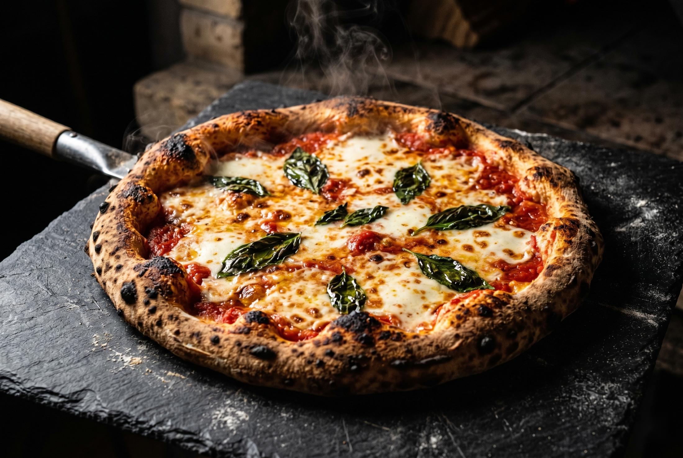 Pizza napoletana La Smorfia — appena sfornata